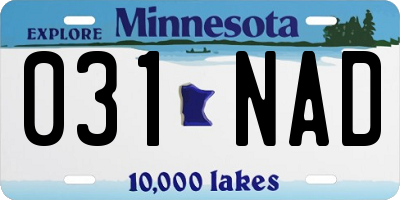 MN license plate 031NAD