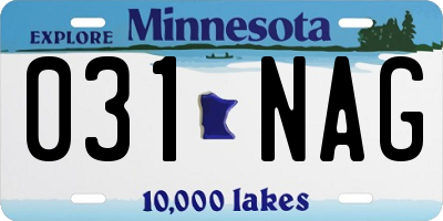 MN license plate 031NAG