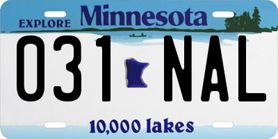 MN license plate 031NAL