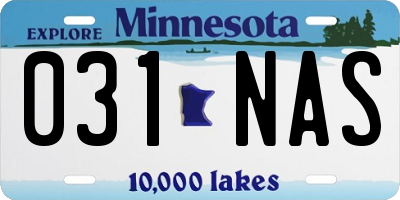 MN license plate 031NAS