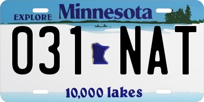 MN license plate 031NAT
