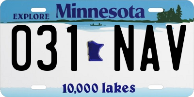 MN license plate 031NAV