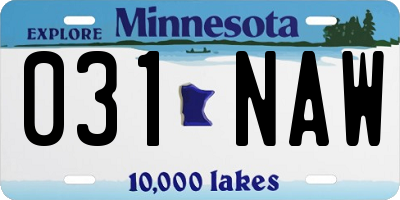 MN license plate 031NAW