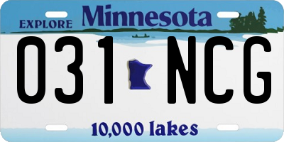 MN license plate 031NCG