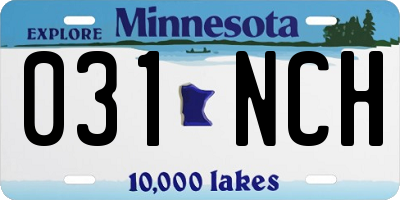 MN license plate 031NCH