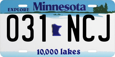 MN license plate 031NCJ