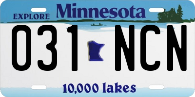 MN license plate 031NCN
