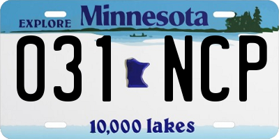 MN license plate 031NCP