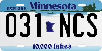 MN license plate 031NCS