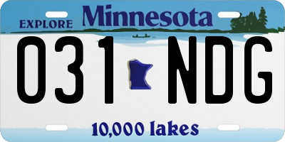 MN license plate 031NDG