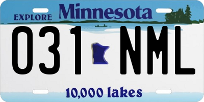 MN license plate 031NML