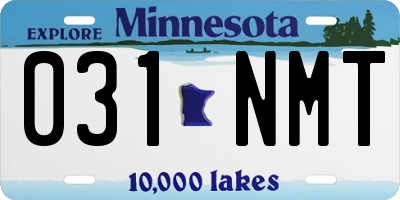 MN license plate 031NMT