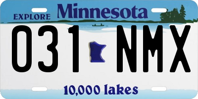 MN license plate 031NMX