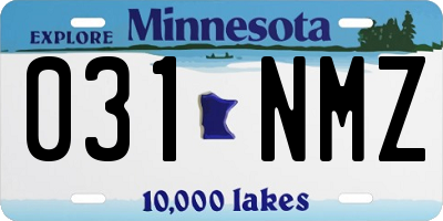 MN license plate 031NMZ