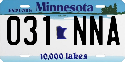 MN license plate 031NNA