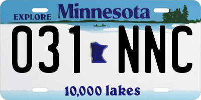 MN license plate 031NNC
