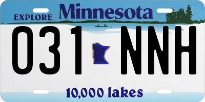 MN license plate 031NNH