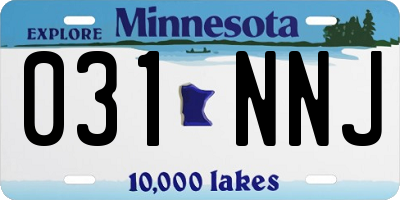 MN license plate 031NNJ