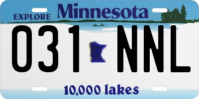 MN license plate 031NNL
