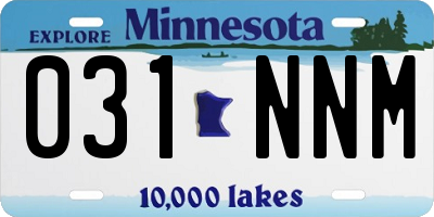 MN license plate 031NNM