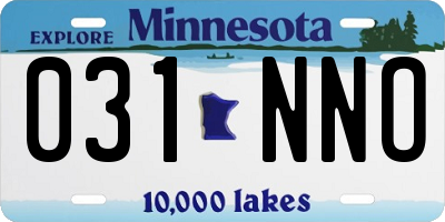 MN license plate 031NNO