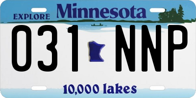 MN license plate 031NNP
