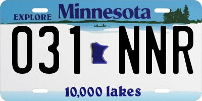 MN license plate 031NNR
