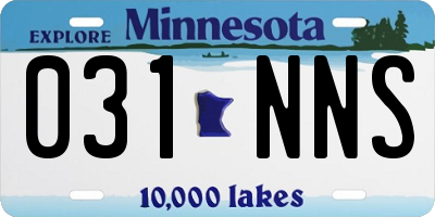 MN license plate 031NNS