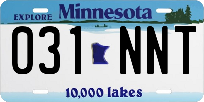 MN license plate 031NNT