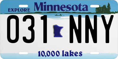 MN license plate 031NNY