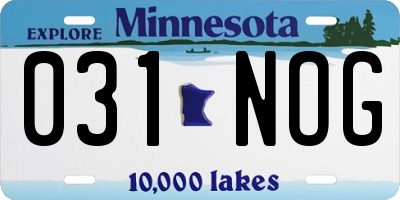 MN license plate 031NOG