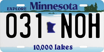 MN license plate 031NOH
