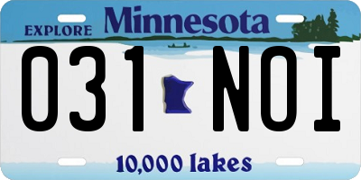 MN license plate 031NOI
