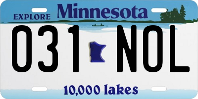 MN license plate 031NOL