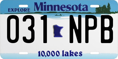 MN license plate 031NPB