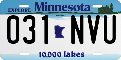 MN license plate 031NVU