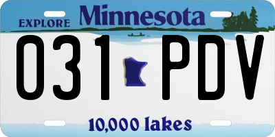 MN license plate 031PDV