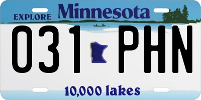 MN license plate 031PHN