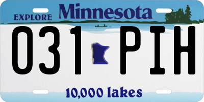 MN license plate 031PIH