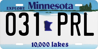 MN license plate 031PRL