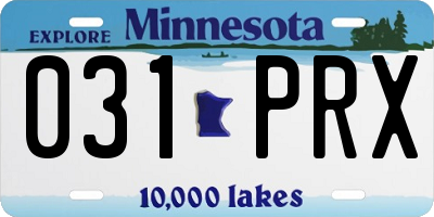 MN license plate 031PRX