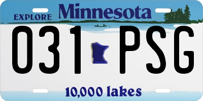 MN license plate 031PSG