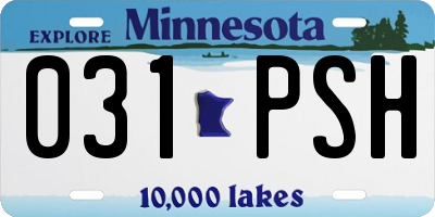 MN license plate 031PSH