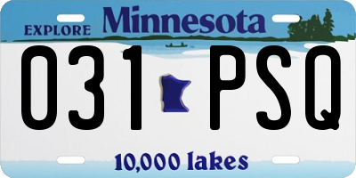 MN license plate 031PSQ