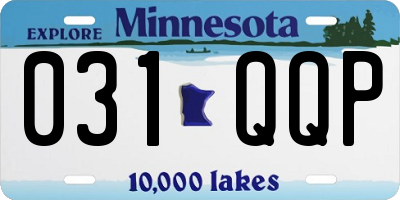 MN license plate 031QQP