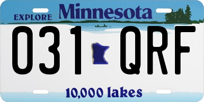 MN license plate 031QRF