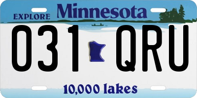 MN license plate 031QRU