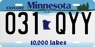 MN license plate 031QYY
