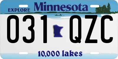 MN license plate 031QZC