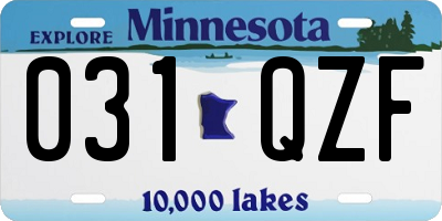 MN license plate 031QZF